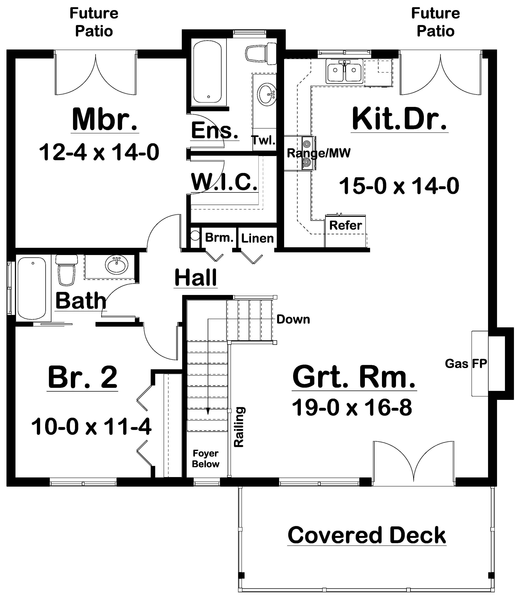 Main Floor Plan for House Plan #201484