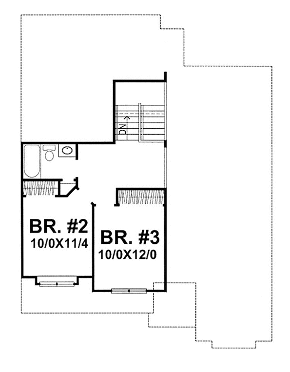 Second Floor Plan for House Plan #293401