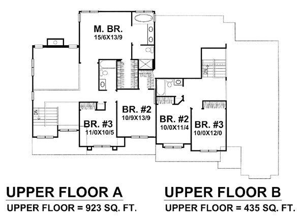 Second Floor Plan for House Plan #294401