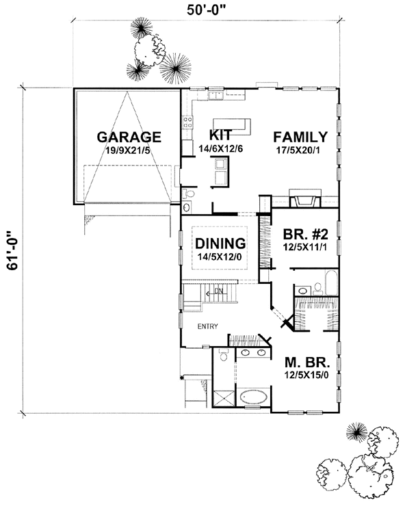 Main Floor Plan for House Plan #297401
