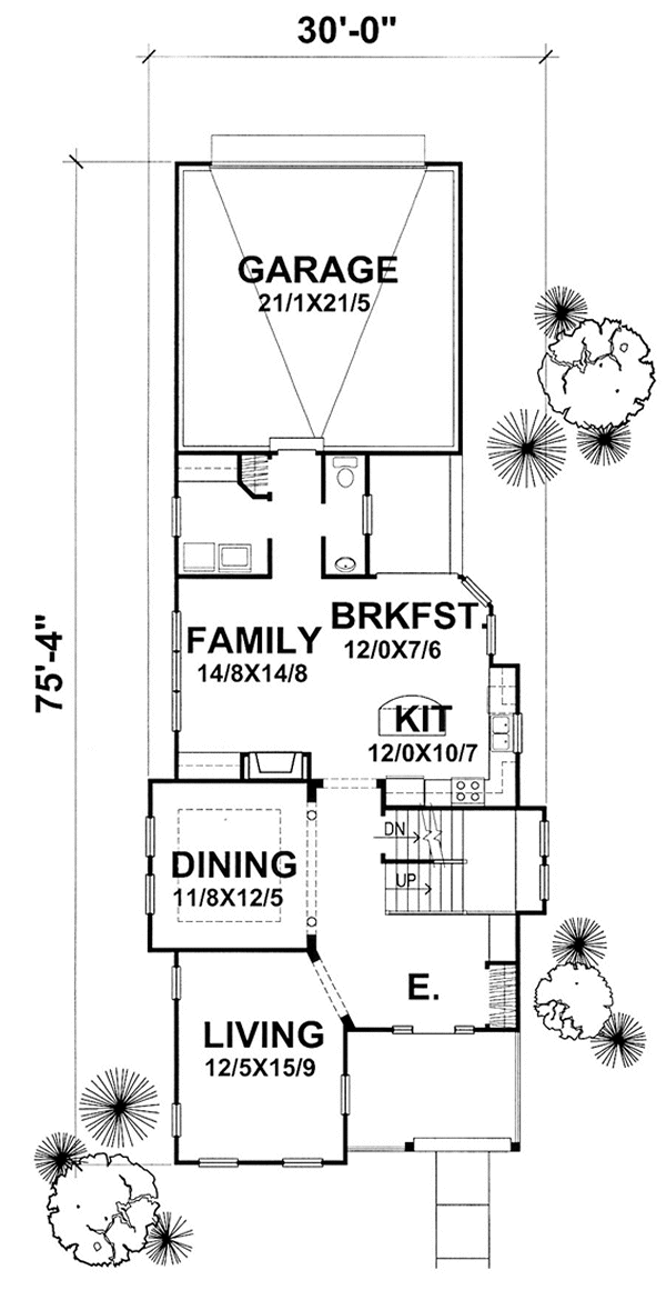 Main Floor Plan for House Plan #299401