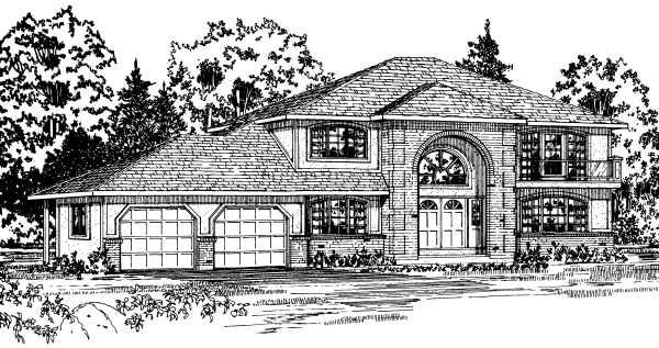 Full Rendering for House Plan #202006