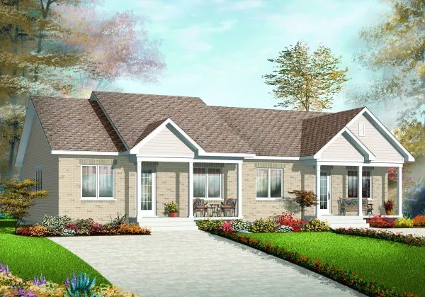 Full Rendering for House Plan #140503