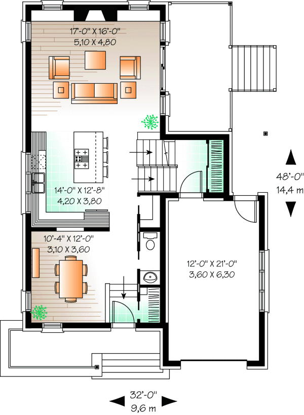 Main Floor Plan for House Plan #146543