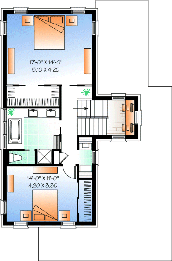 Second Floor Plan for House Plan #146543