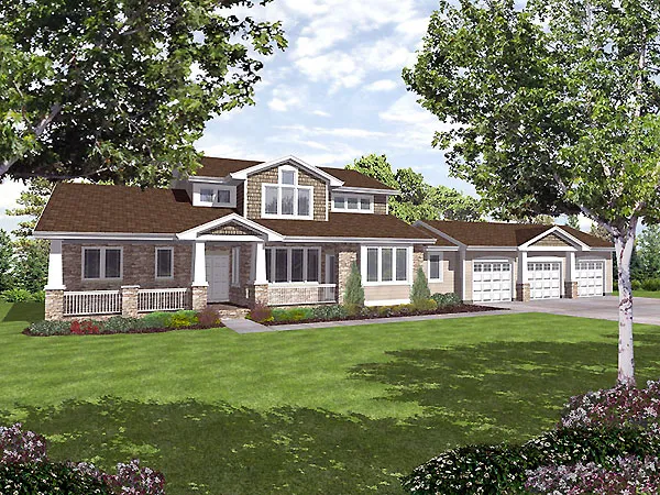Full Rendering for House Plan #292002
