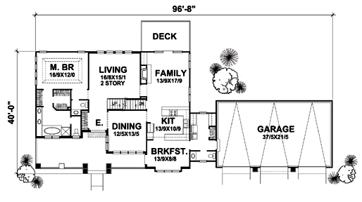 Main Floor Plan for House Plan #292002