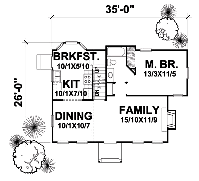 Main Floor Plan for House Plan #294002