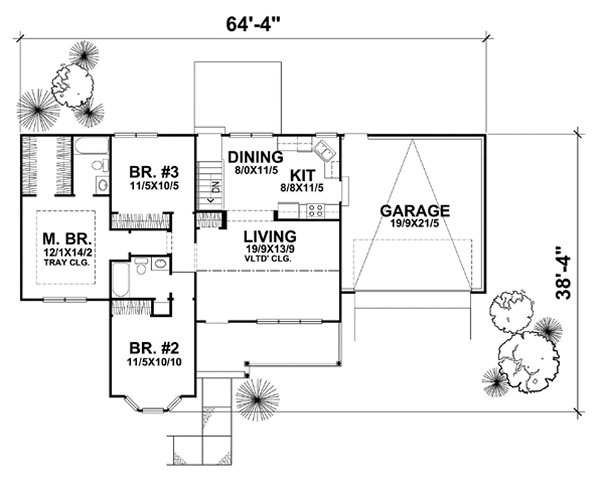 Main Floor Plan for House Plan #294102