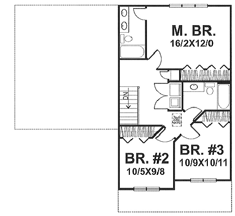 Second Floor Plan for House Plan #295102