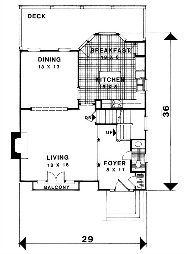 Main Floor Plan for House Plan #275002