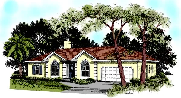 Full Rendering for House Plan #270102