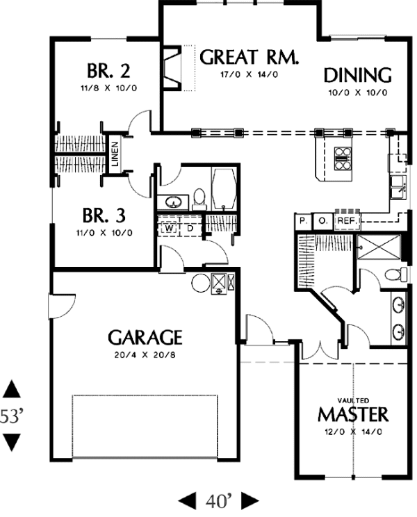Main Floor Plan for House Plan #321311