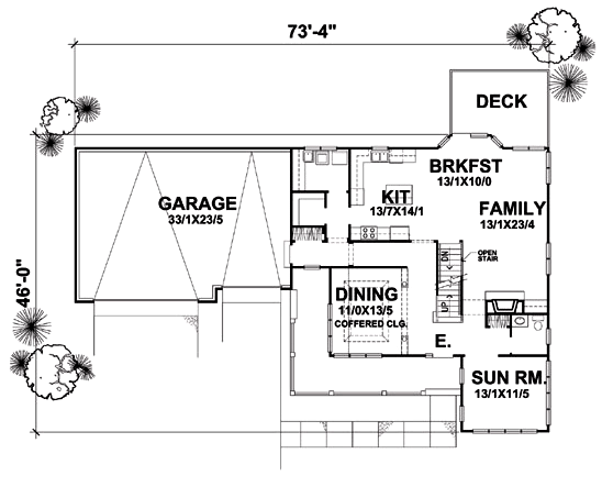 Main Floor Plan for House Plan #294202