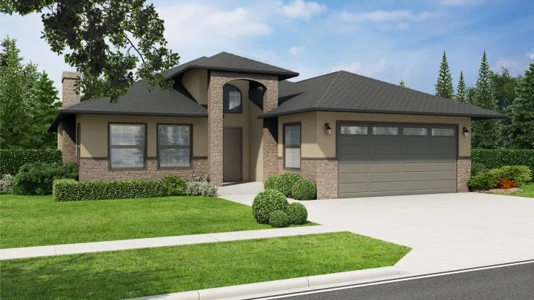 Full Rendering for House Plan #202022