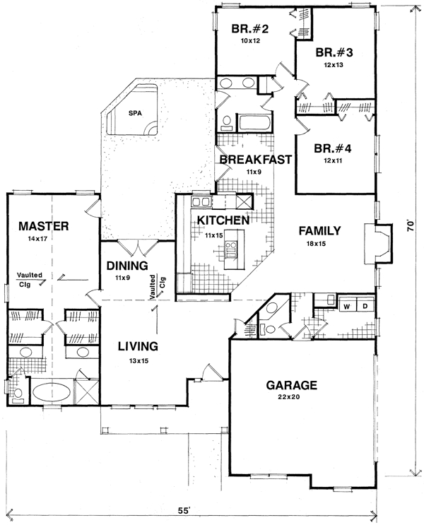 Main Floor Plan for House Plan #272112