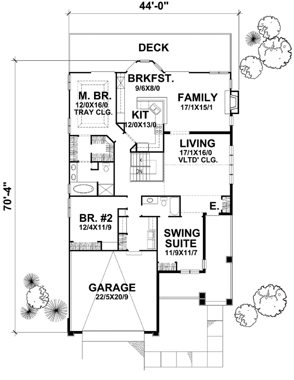 Main Floor Plan for House Plan #290302