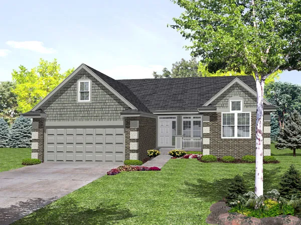 Full Rendering for House Plan #292302