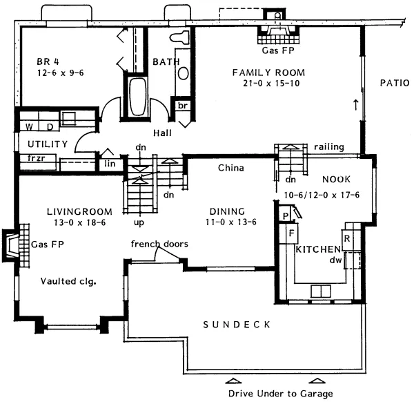 Main Floor Plan for House Plan #202024