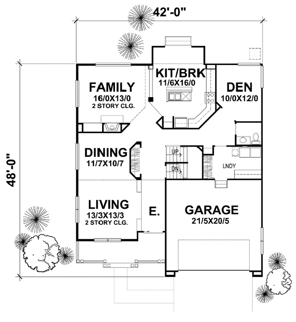 Main Floor Plan for House Plan #290402