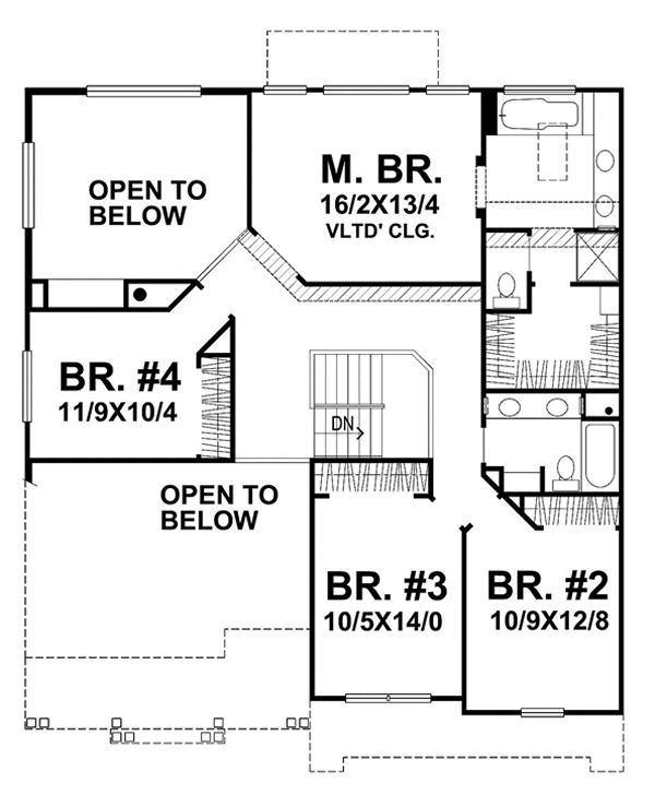 Second Floor Plan for House Plan #290402