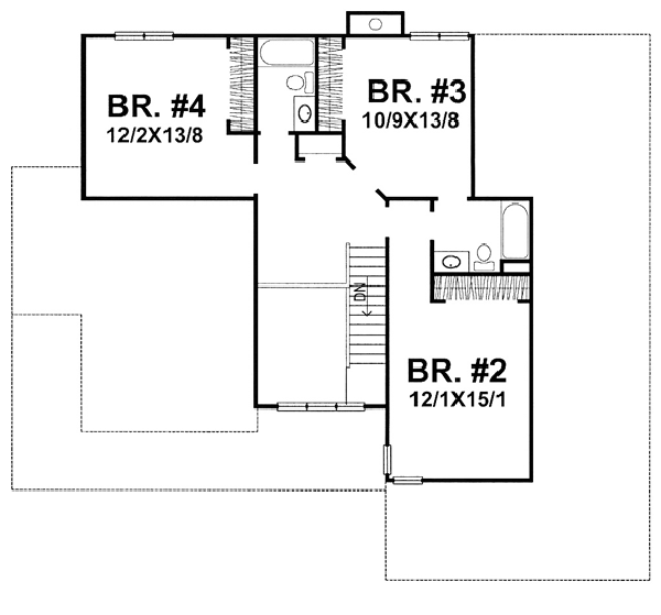 Second Floor Plan for House Plan #292402