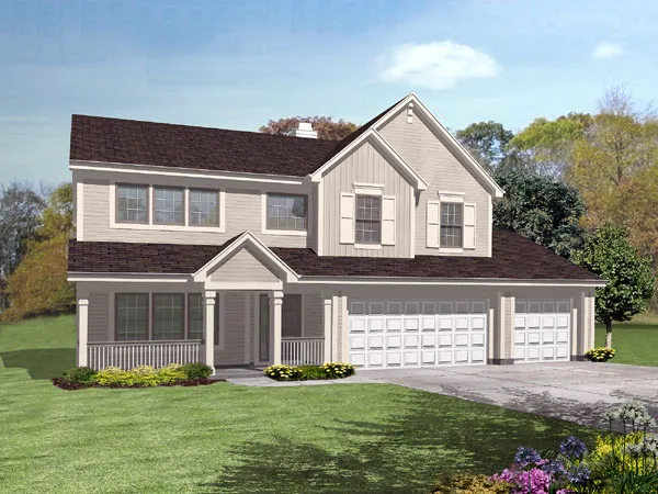 Full Rendering for House Plan #293402