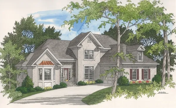 Full Rendering for House Plan #277122