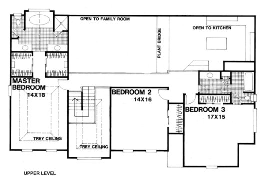 Second Floor Plan for House Plan #271003