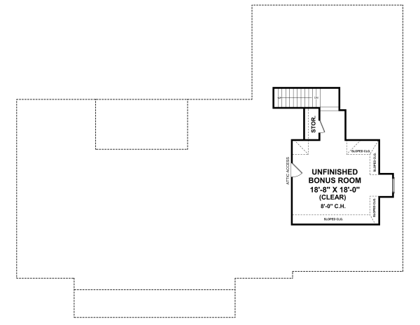 Second Floor Plan for House Plan #215572
