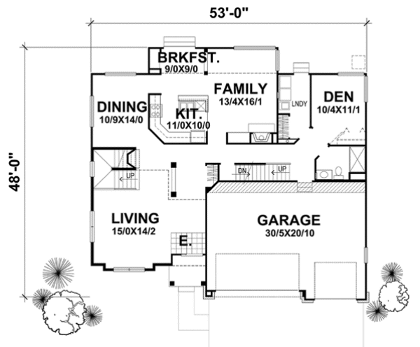 Main Floor Plan for House Plan #295402