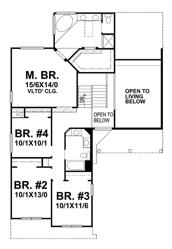 Second Floor Plan for House Plan #296402