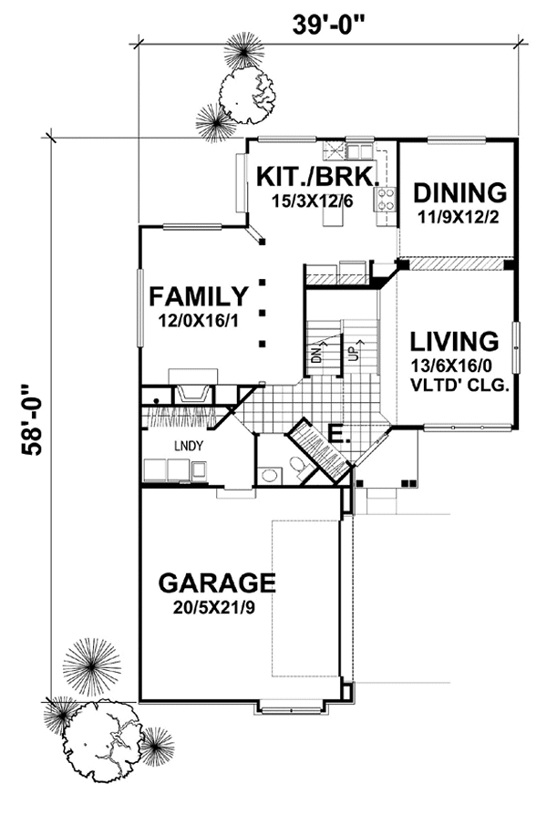 Main Floor Plan for House Plan #297402