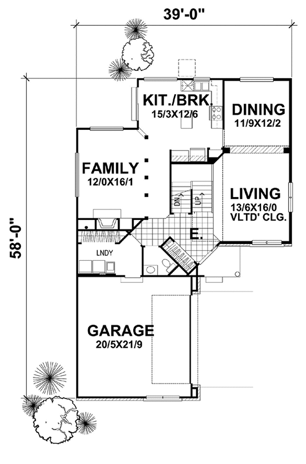 Main Floor Plan for House Plan #298402