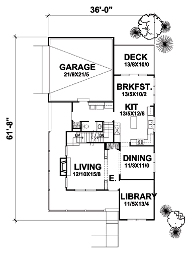 Main Floor Plan for House Plan #290602