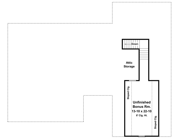 Second Floor Plan for House Plan #217002