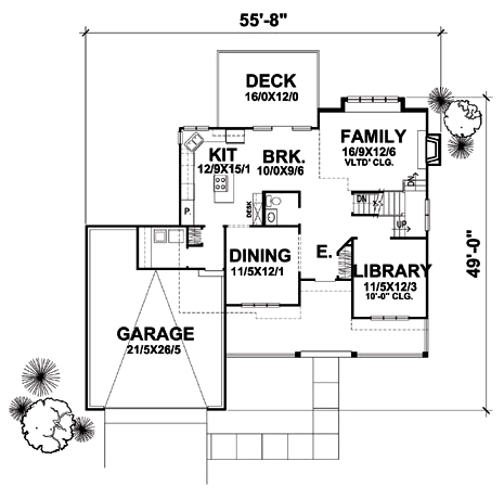 Main Floor Plan for House Plan #297702