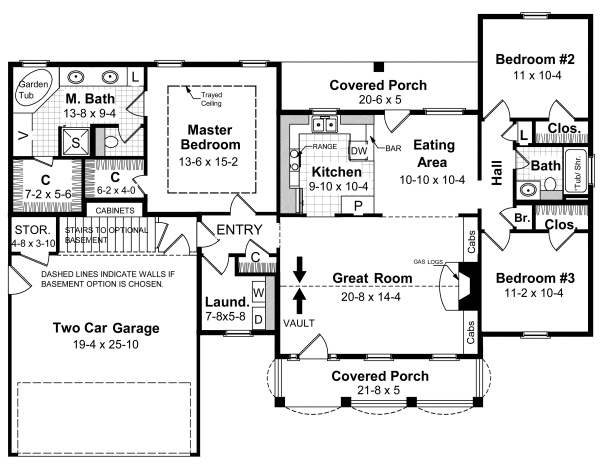 Main Floor Plan for House Plan #211051