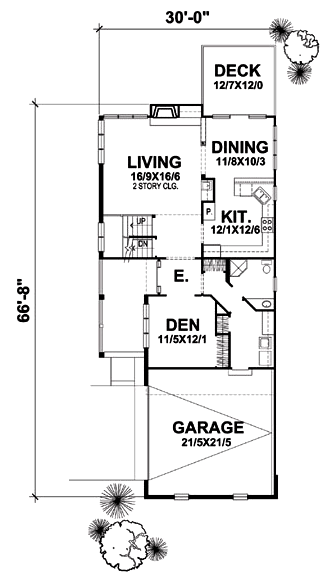 Main Floor Plan for House Plan #293802