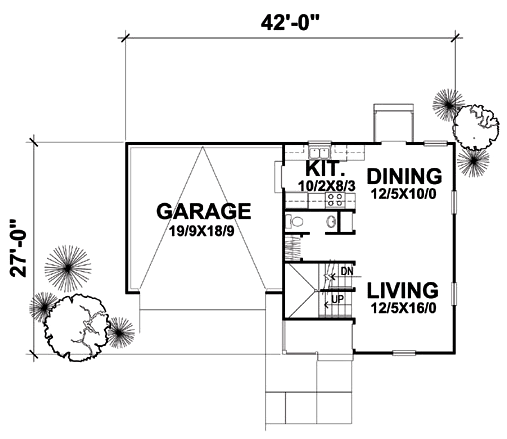 Main Floor Plan for House Plan #298003