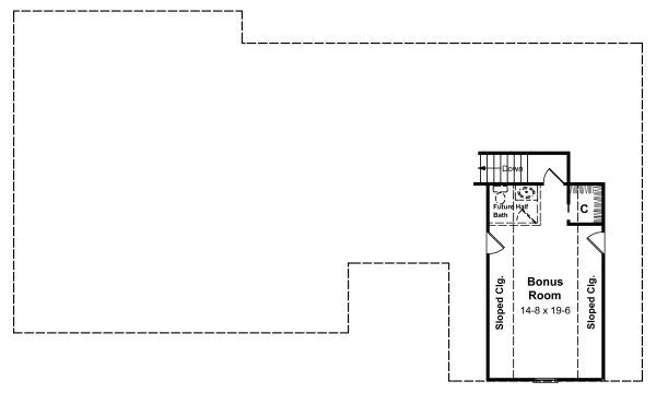 Second Floor Plan for House Plan #218481