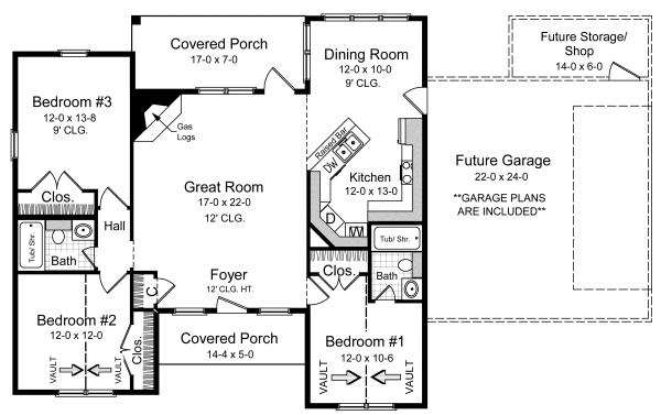 Main Floor Plan for House Plan #211521