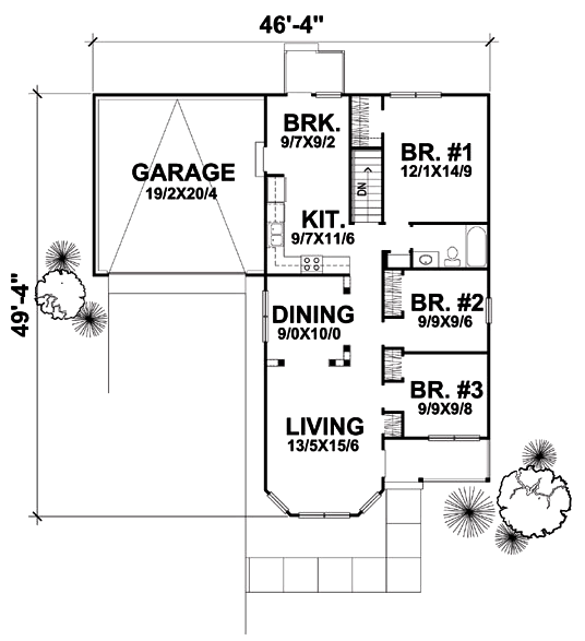 Main Floor Plan for House Plan #291103