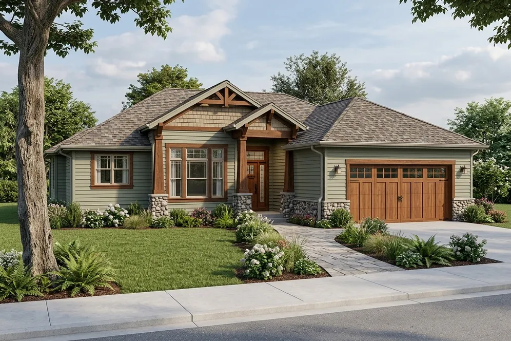 Full Rendering for House Plan #201614