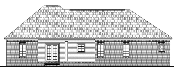 Rear Elevation for House Plan #219361