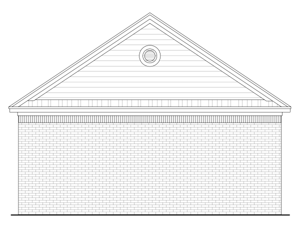 Rear Elevation for House Plan #216750