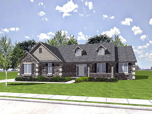 Full Rendering for House Plan #295103