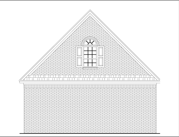 Rear Elevation for House Plan #213001