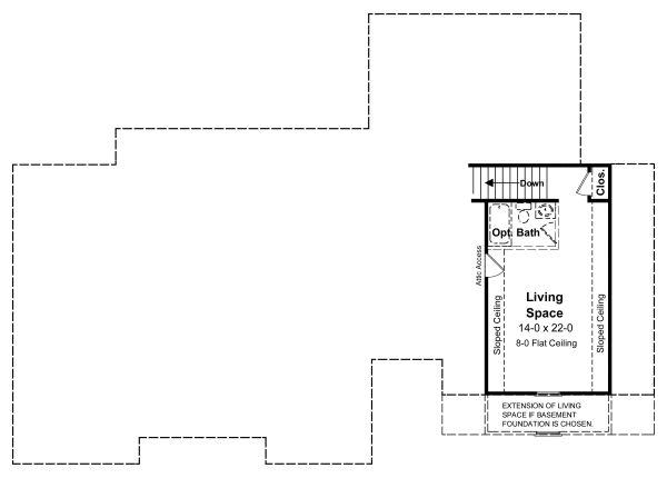 Second Floor Plan for House Plan #217022