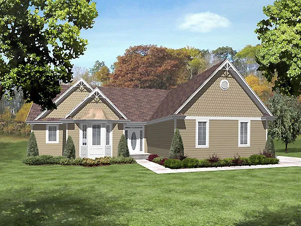 Full Rendering for House Plan #297103